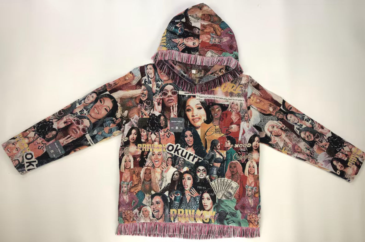 Picture tapestry sweater